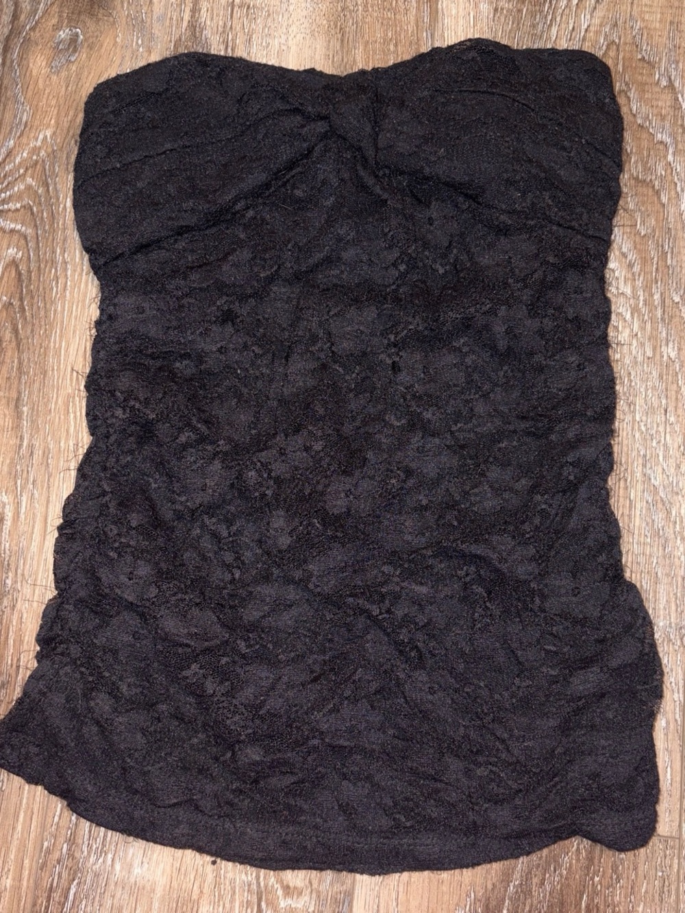 Ardene Black Strapless Lace Tube Top